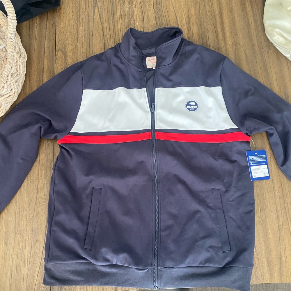 US Open jacket.  Never worn!! NWT.   Xl navy jacket